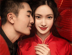 中式婚纱照 红妆爱情