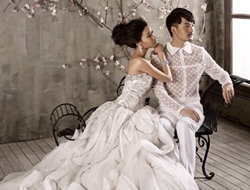 莎翁情史韩式唯美室内典雅婚纱摄影照片