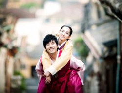 韩国古典的浪漫 经典传统的韩服婚纱照