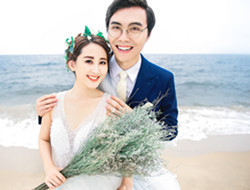 浪漫的沙滩海 韩式浪漫婚纱照
