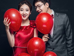 韩式晚礼服 红色气球之恋
