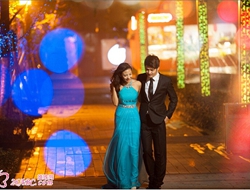 星空之城---街景浪漫散步婚纱摄影照