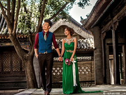 中式风情绿色新娘礼服时尚典雅结婚照摄影图片欣赏