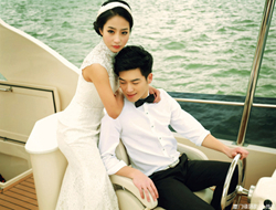 海上游艇婚纱照创意唯美婚纱摄影