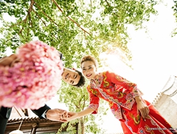 复古中国风婚纱照中式古建筑浪漫中式礼服典雅女人味婚纱摄影
