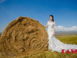 体验草原的广阔大气 内蒙草原的美丽婚纱照
