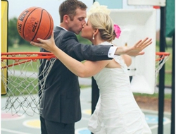 创意篮球主题婚礼个性浪漫户外甜蜜情侣婚纱摄影