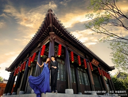 中式风格建筑复古范旗袍典雅华贵曼妙妩媚婚纱情侣写真