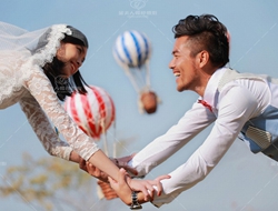 草坪小清新热气球道具童趣可爱情侣婚纱摄影