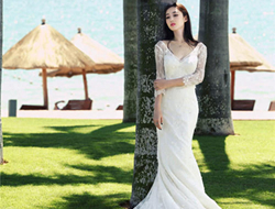“林黛玉”蒋梦婕的超美婚纱写真 尽显十足的优雅女神范
