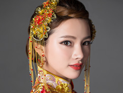 打造传统中式美感 中式新娘头饰图片
