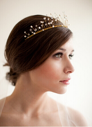 新娘皇冠发型图片,新娘发饰
