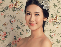端庄优雅的韩式新娘发型图片