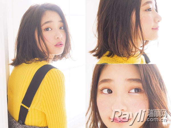 1-2娇憨味十足的齐肩外翻短卷发