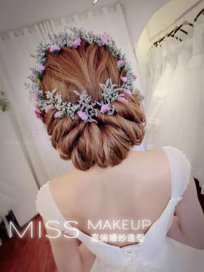 新娘造型 新娘发型 盘发 韩式 唯美 仙子 编发