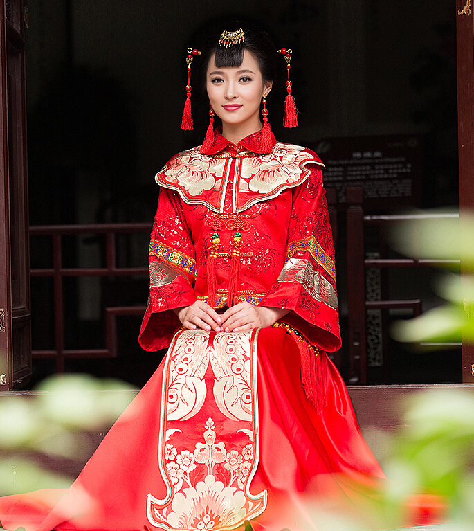 方脸新娘发型,中式新娘发型图片,方脸古装新娘发型图片