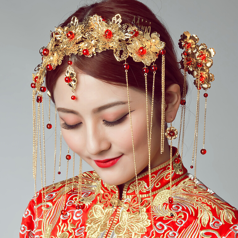 方脸新娘发型,中式新娘发型图片,方脸古装新娘发型图片