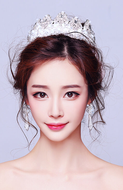 新娘公主头,公主头婚纱发型图片