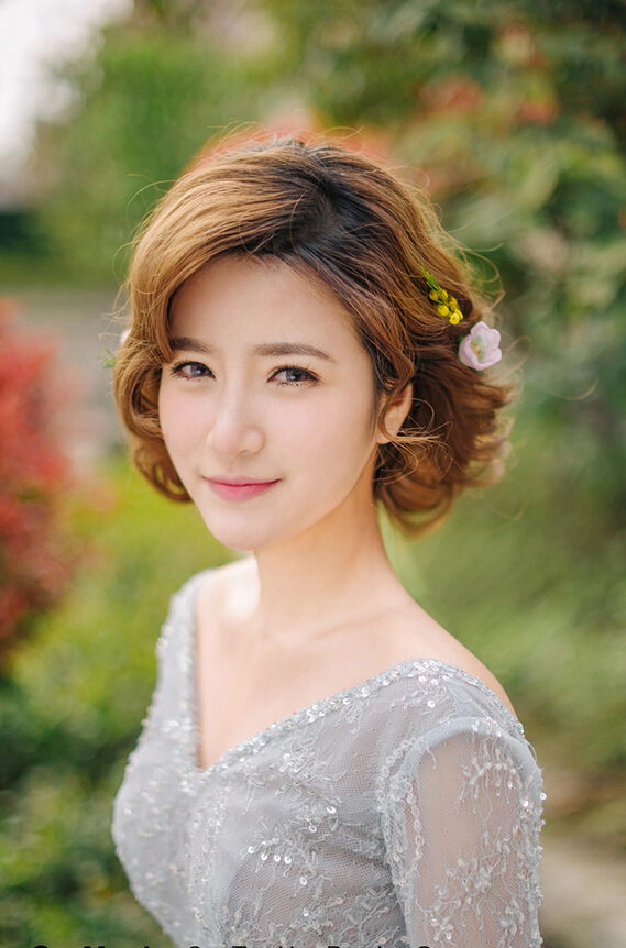 时尚新娘发型,新娘发型图片,新娘结婚当天发型图片