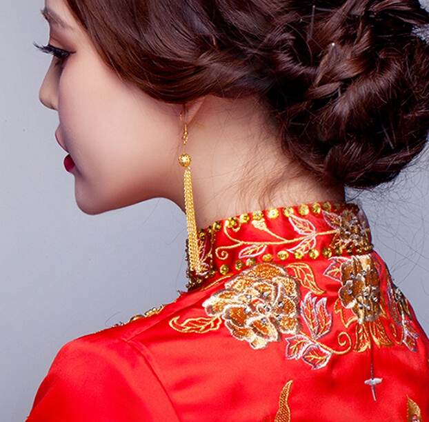 新娘耳环,中式耳环图片