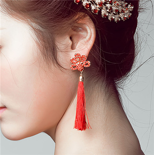 中式新娘耳环,新娘耳环