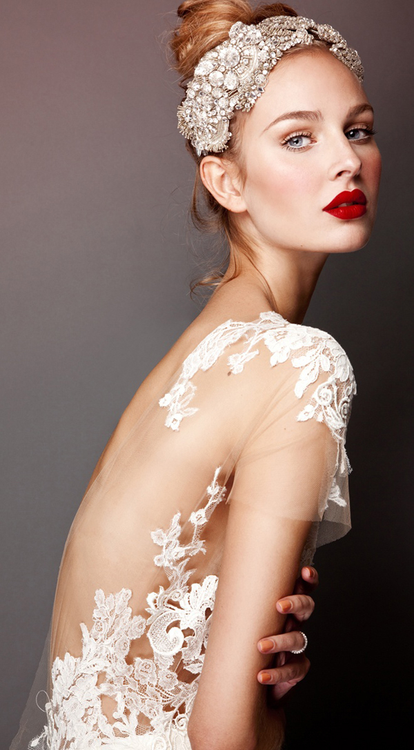 新娘妆图片,新娘红唇妆图片