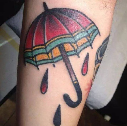 9款好看的雨伞主题的纹身图片