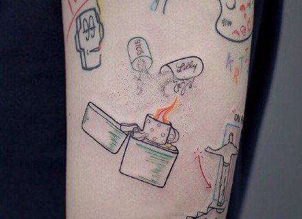 打火机主题的10款纹身作品图案