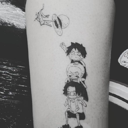 海贼王纹身 动漫海贼王主题的一组小纹身图片