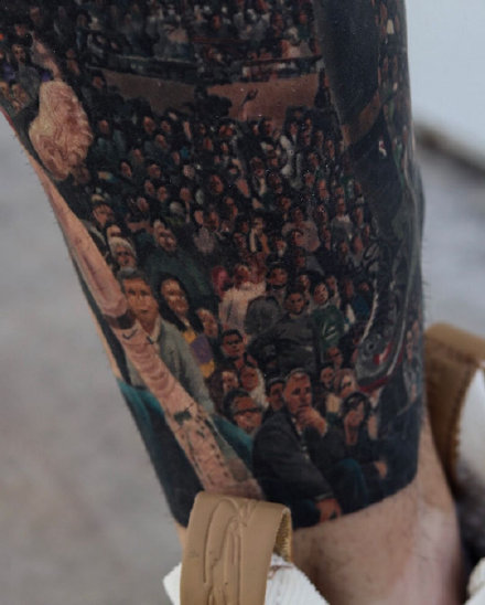 詹姆斯纹身 nba球星詹姆斯的真爱铁粉纹身作品