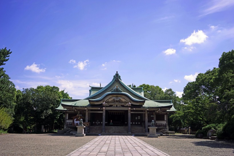 日本大阪城公园城市风景图片(9张)