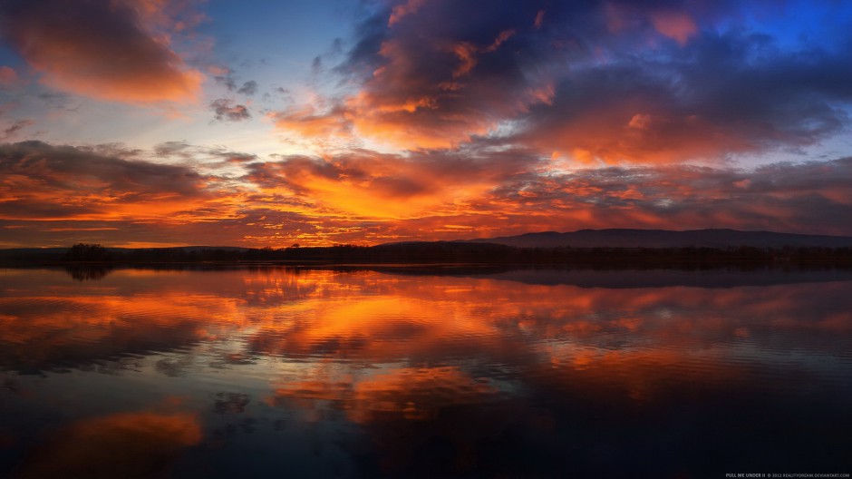 绚丽霞光夕阳风景图片大全