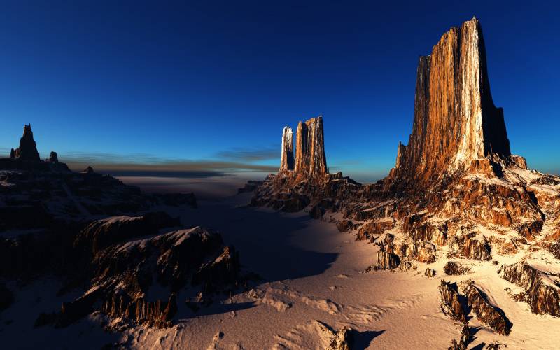 美丽的冬天雪景精美桌面壁纸