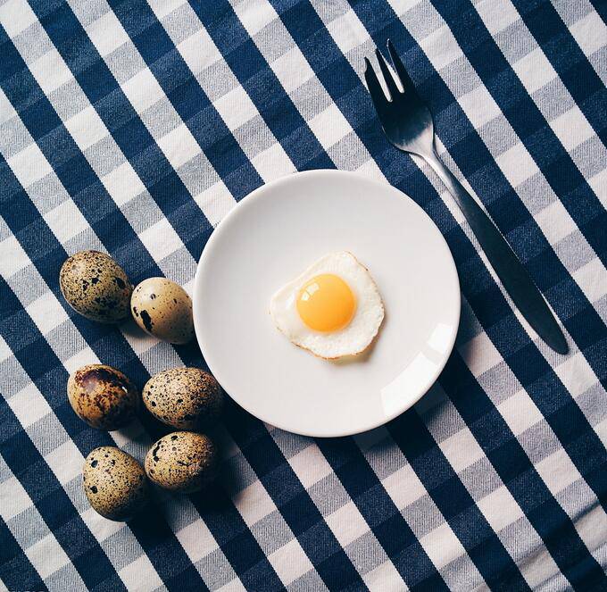 营养早餐鹌鹑蛋实拍图片