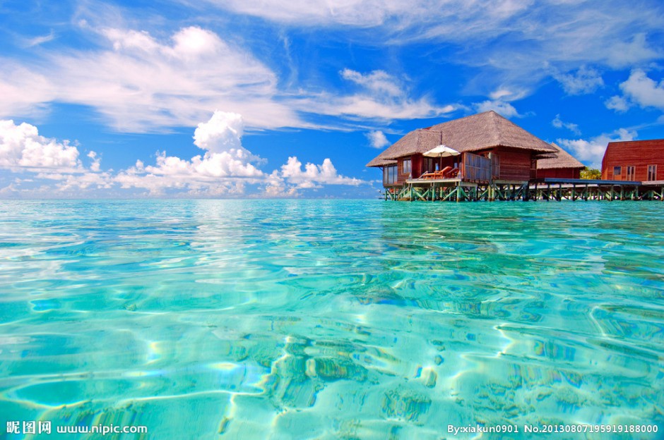 浪漫马尔代夫唯美意境海景图片