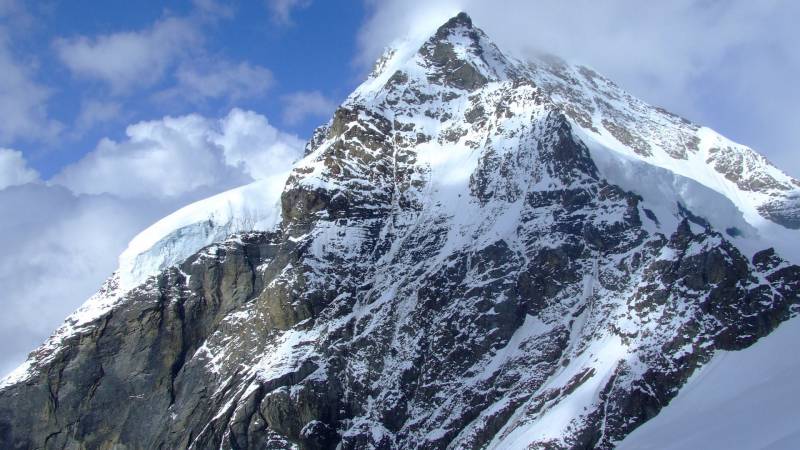 勃朗峰雪山自然风光图片