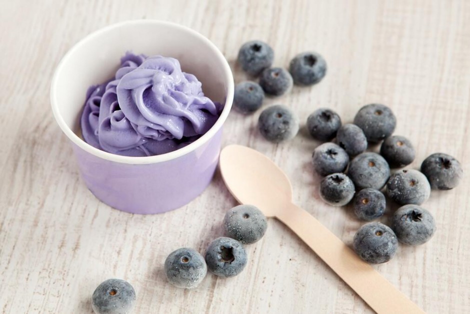 diy创意美食蓝莓冰淇淋图片