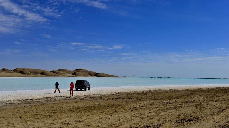 青海盐湖唯美旅游风景图片壁纸