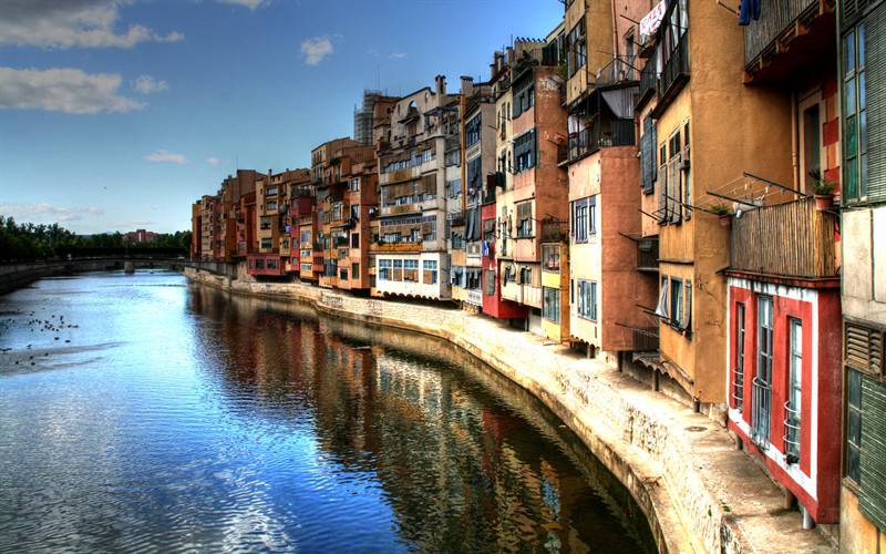 西班牙城市街景高动态风景图片