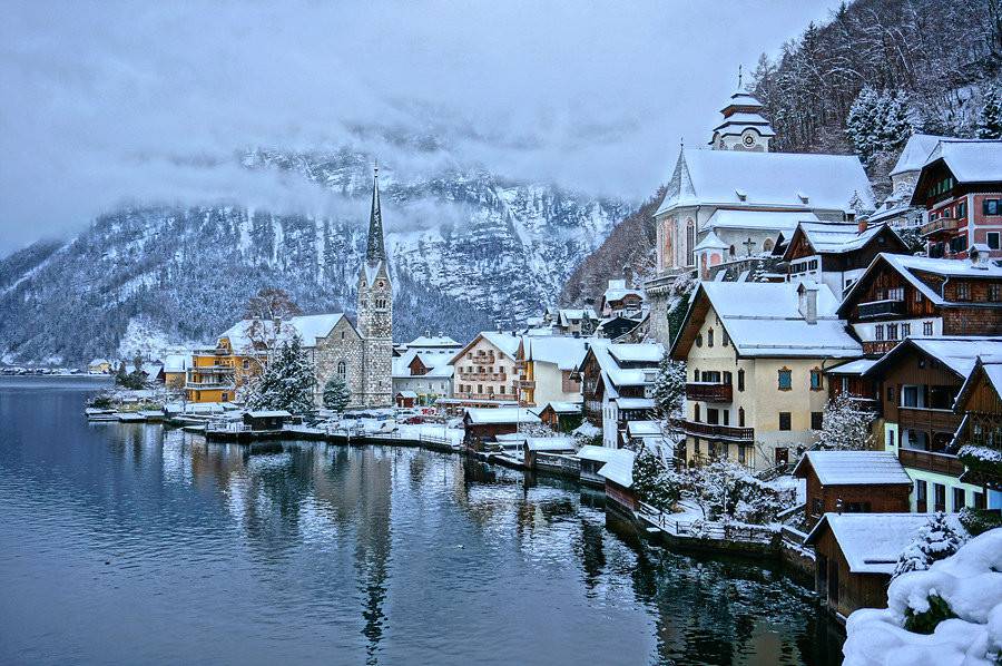 奥地利风雪美景
