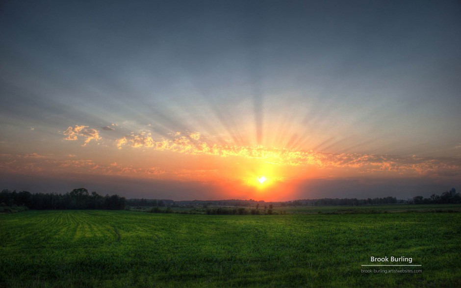 迷人的夕阳美景壁纸