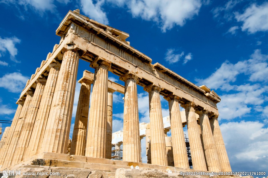古希腊世界名胜古迹 巴特农神庙优美风景图片