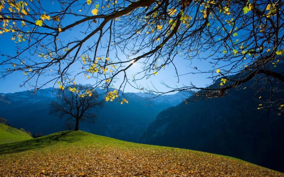 秋天山林优美风景图片壁纸
