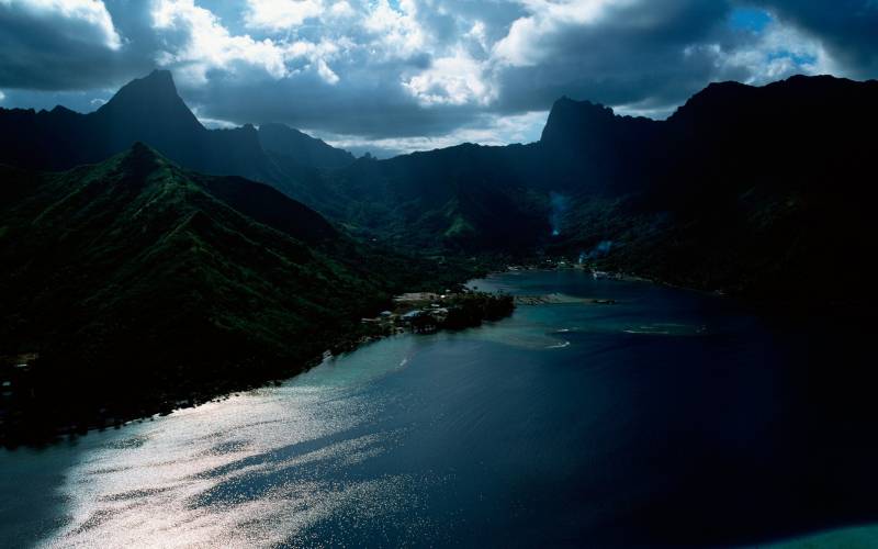 大溪地梦幻唯美海岸风景