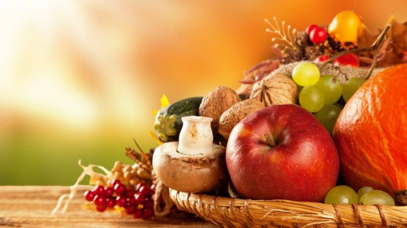 初秋时分丰收的蔬菜水果高清图片欣赏