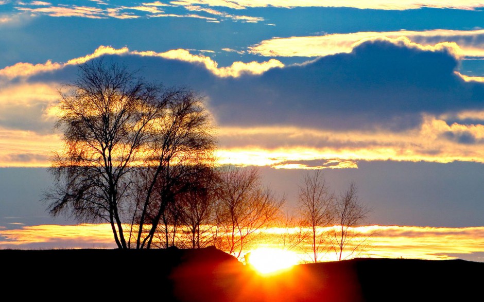 夕阳落日美景图片绯红浪漫