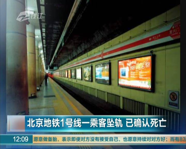 北京地铁1号线乘客坠轨者非实名举报人 系自行跳下