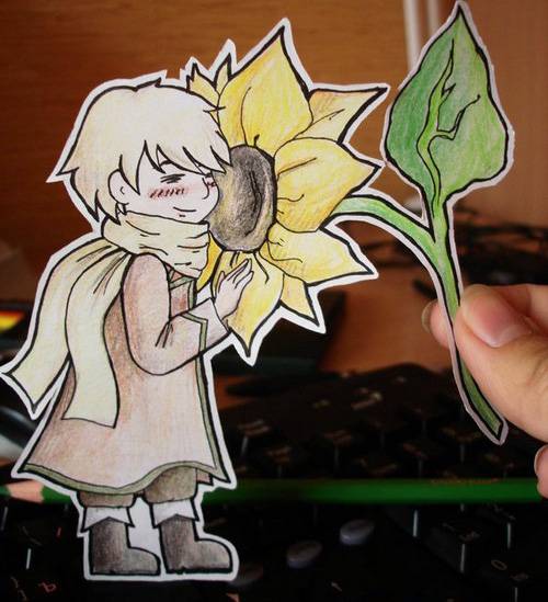 可爱趣味小纸人创意图片