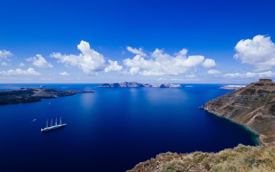 希腊爱琴海唯美海岛风景图片