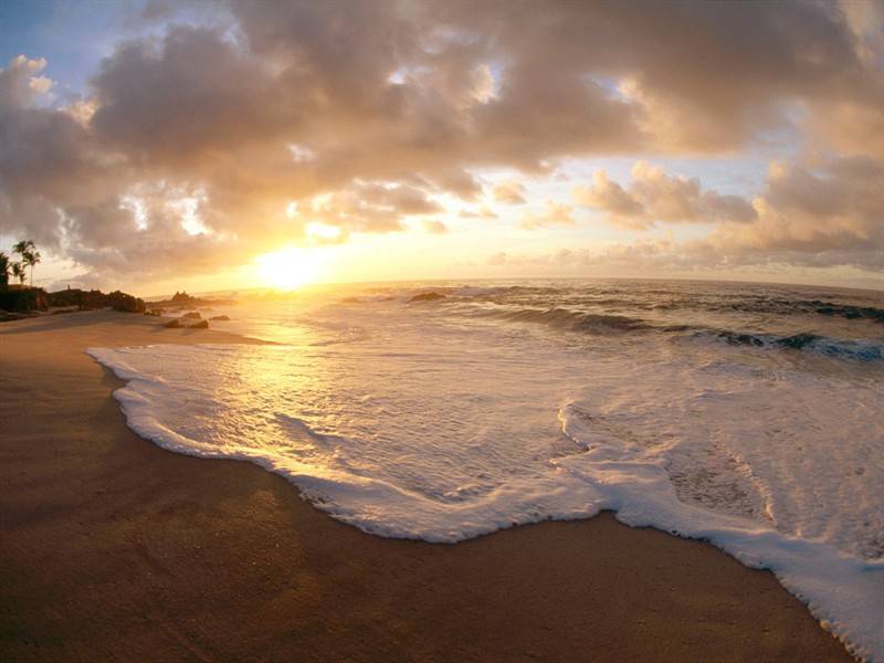 海边夕阳西下自然风光美景